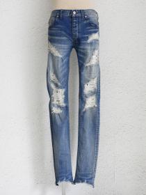 FAGASSENT　"20SS-JACOB" Stone bio washed blue denim with entire scar crush &...