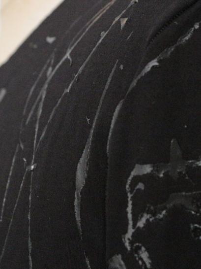 FAGASSENT　"20AW-TA2-splatter"Black crystal splatter painting on long sleeve