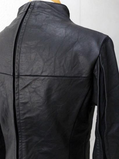 FAGASSENT　"LSH1" Black wrinkled leather seaming jacket